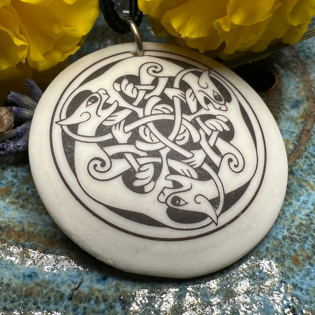 Artisan Celtic Triple Spiral Cat Necklace - Handmade in the U.S.A. Pendant La Vie Bien Artisan Celtic Triple Spiral Cat Necklace - Handmade in the U.S.A.