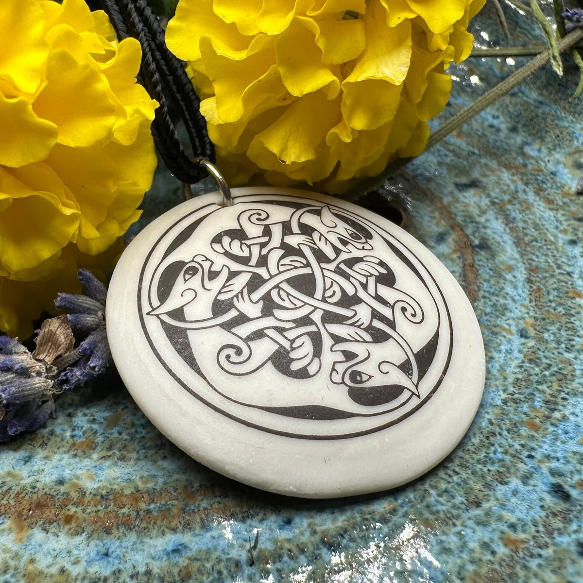 Artisan Celtic Triple Spiral Cat Necklace - Handmade in the U.S.A. Pendant La Vie Bien Artisan Celtic Triple Spiral Cat Necklace - Handmade in the U.S.A.