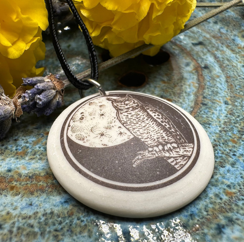 Artisan Great Horned Owl Necklace - Handmade in the U.S.A. Pendant La Vie Bien Artisan Great Horned Owl Necklace - Handmade in the U.S.A.