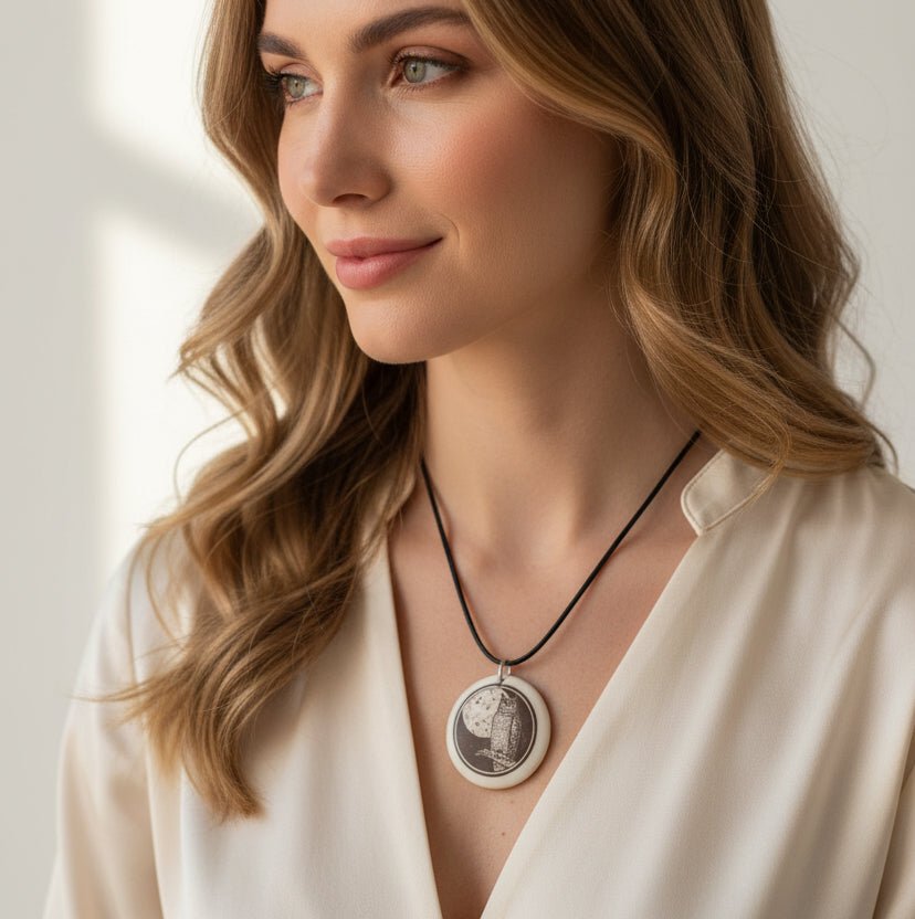Artisan Great Horned Owl Necklace - Handmade in the U.S.A. Pendant La Vie Bien Artisan Great Horned Owl Necklace - Handmade in the U.S.A.
