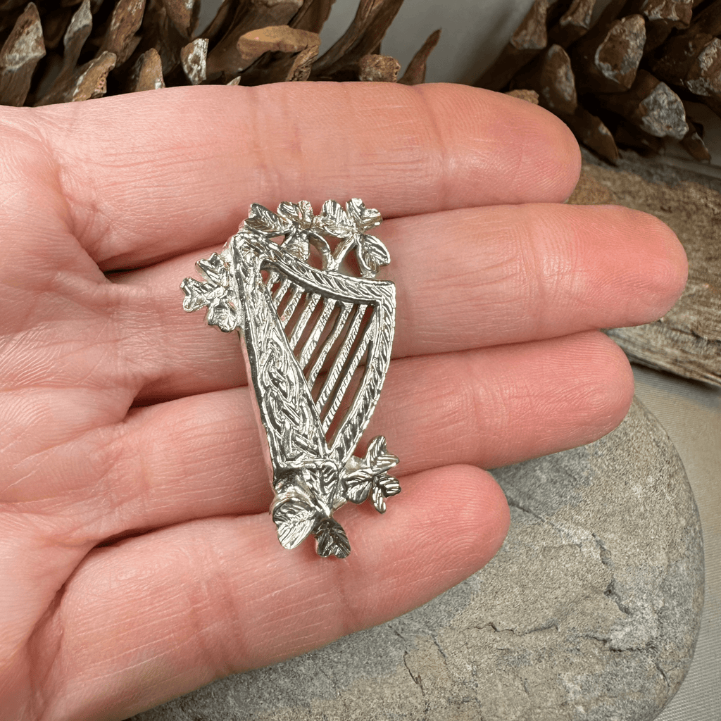 Artisan Irish Celtic Harp Brooch - Handmade in Ireland Brooch La Vie Bien Artisan Irish Celtic Harp Brooch - Handmade in Ireland