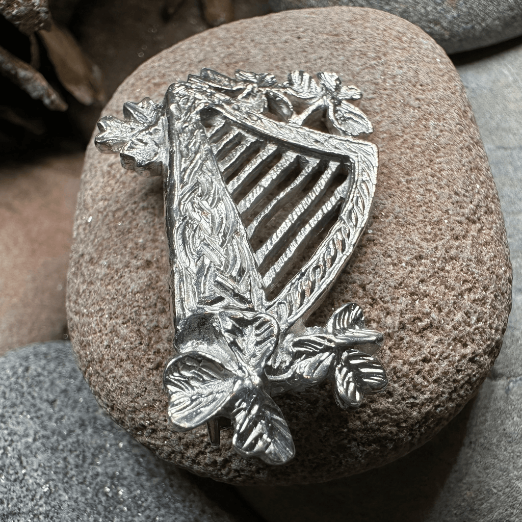 Artisan Irish Celtic Harp Brooch - Handmade in Ireland Brooch La Vie Bien Artisan Irish Celtic Harp Brooch - Handmade in Ireland