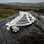 Artisan Irish Celtic Harp Brooch - Handmade in Ireland Brooch La Vie Bien Artisan Irish Celtic Harp Brooch - Handmade in Ireland