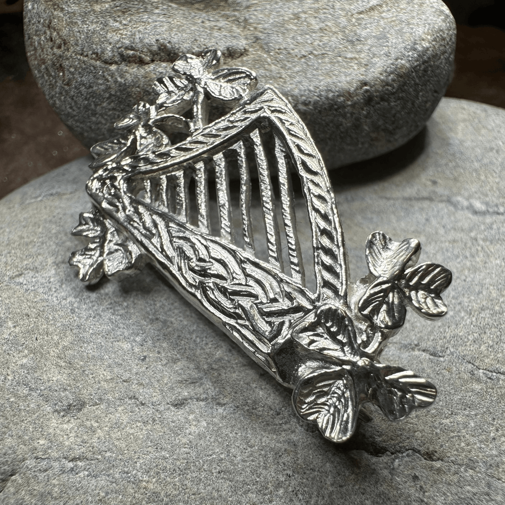 Artisan Irish Celtic Harp Brooch - Handmade in Ireland Brooch La Vie Bien Artisan Irish Celtic Harp Brooch - Handmade in Ireland