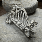 Artisan Irish Celtic Harp Brooch - Handmade in Ireland Brooch La Vie Bien Artisan Irish Celtic Harp Brooch - Handmade in Ireland