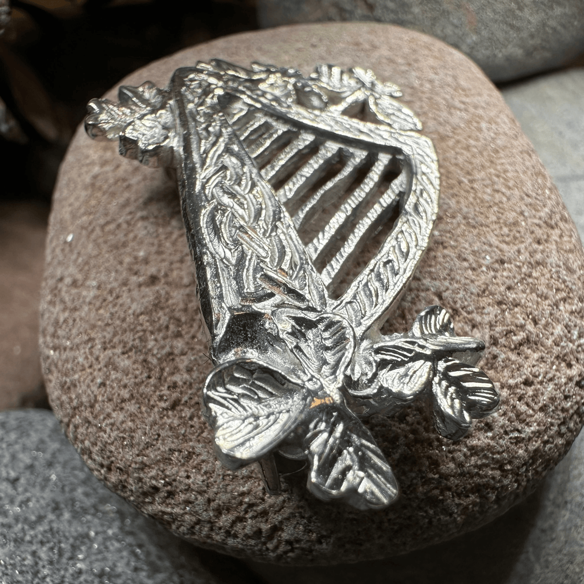 Artisan Irish Celtic Harp Brooch - Handmade in Ireland Brooch La Vie Bien Artisan Irish Celtic Harp Brooch - Handmade in Ireland