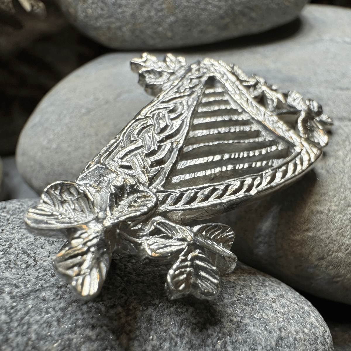Artisan Irish Celtic Harp Brooch - Handmade in Ireland Brooch La Vie Bien Artisan Irish Celtic Harp Brooch - Handmade in Ireland