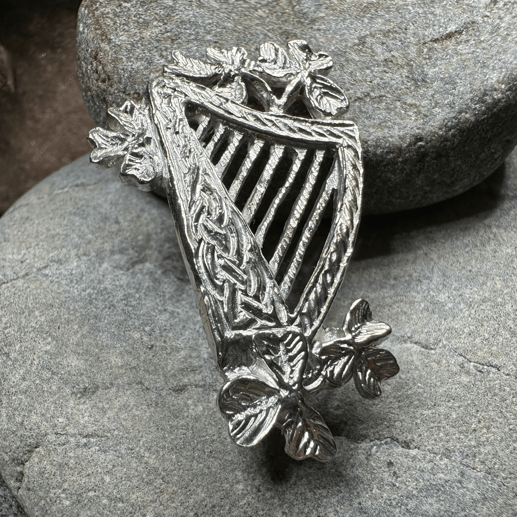 Artisan Irish Celtic Harp Brooch - Handmade in Ireland Brooch La Vie Bien Artisan Irish Celtic Harp Brooch - Handmade in Ireland