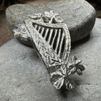 Artisan Irish Celtic Harp Brooch - Handmade in Ireland Brooch La Vie Bien Artisan Irish Celtic Harp Brooch - Handmade in Ireland