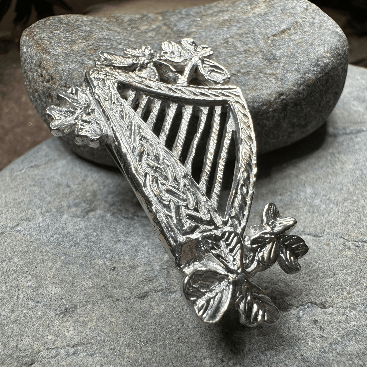 Artisan Irish Celtic Harp Brooch - Handmade in Ireland Brooch La Vie Bien Artisan Irish Celtic Harp Brooch - Handmade in Ireland