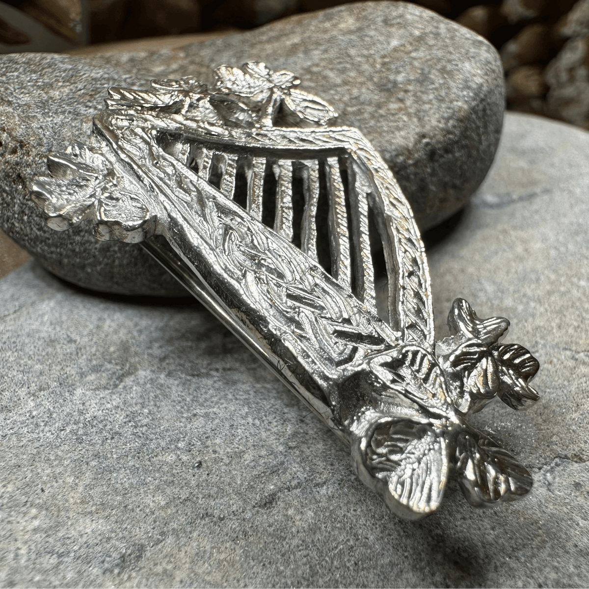 Artisan Irish Celtic Harp Brooch - Handmade in Ireland Brooch La Vie Bien Artisan Irish Celtic Harp Brooch - Handmade in Ireland