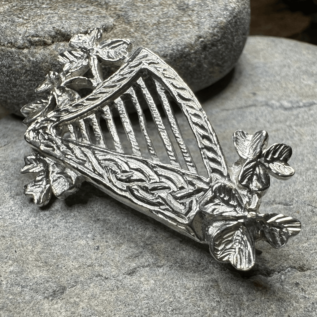 Artisan Irish Celtic Harp Brooch - Handmade in Ireland Brooch La Vie Bien Artisan Irish Celtic Harp Brooch - Handmade in Ireland