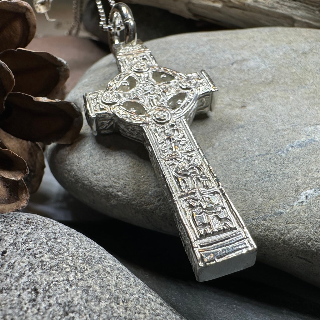 Artisan Irish Clonmacnoise Cross Necklace - Made in Ireland Pendant La Vie Bien Artisan Irish Clonmacnoise Cross Necklace - Made in Ireland