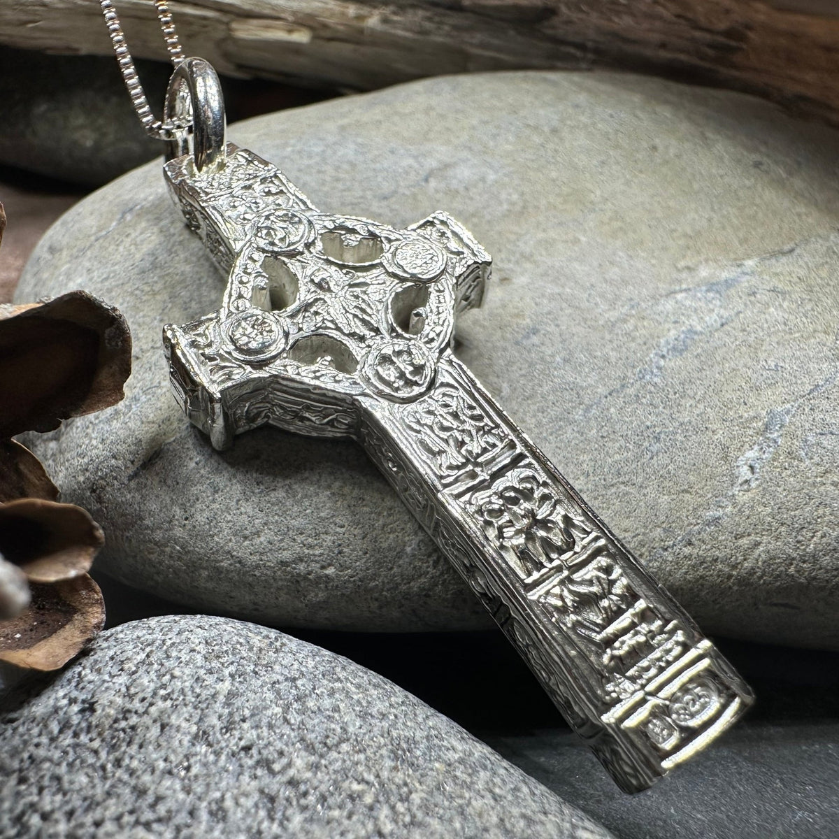 Artisan Irish Clonmacnoise Cross Necklace - Made in Ireland Pendant La Vie Bien Artisan Irish Clonmacnoise Cross Necklace - Made in Ireland