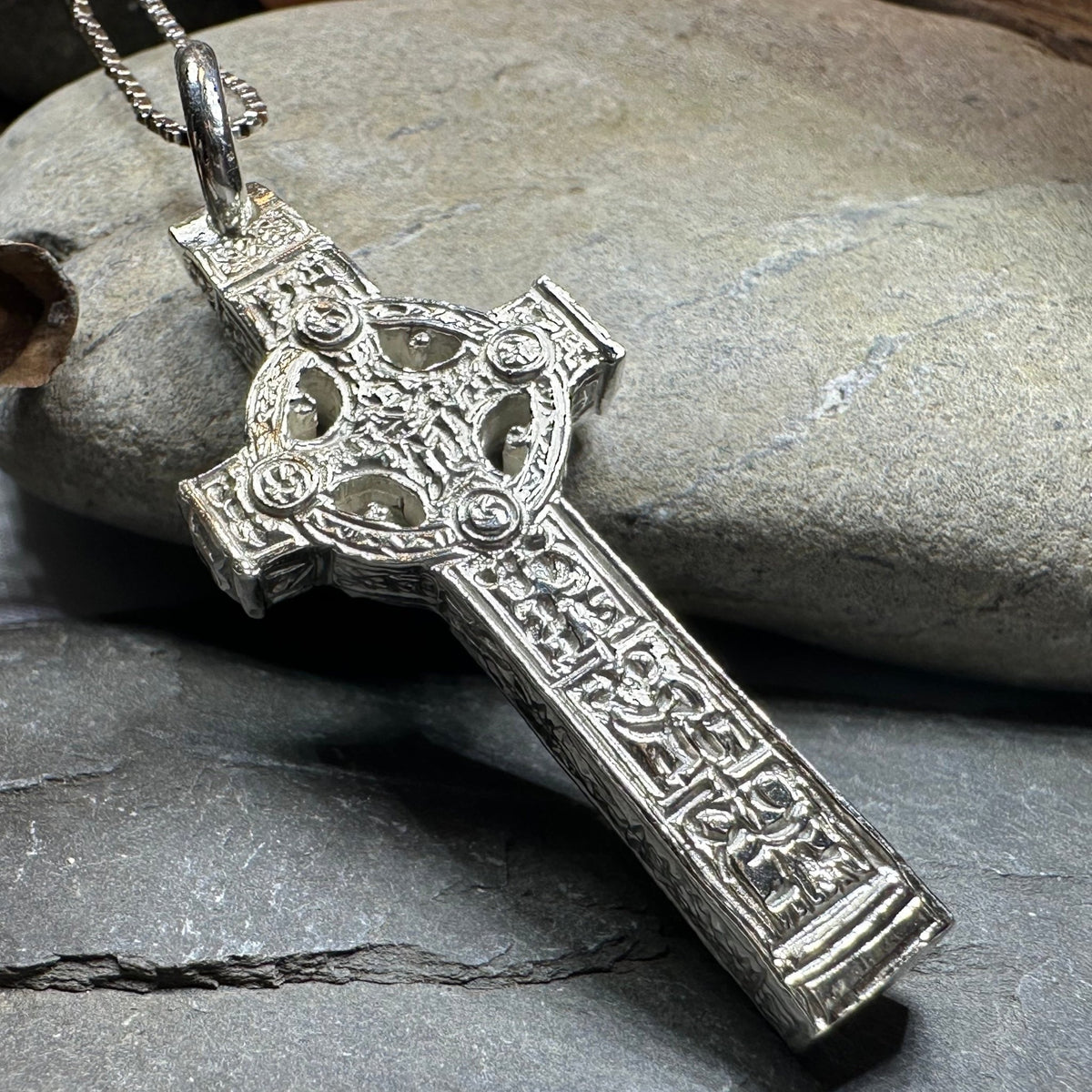 Artisan Irish Clonmacnoise Cross Necklace - Made in Ireland Pendant La Vie Bien Artisan Irish Clonmacnoise Cross Necklace - Made in Ireland