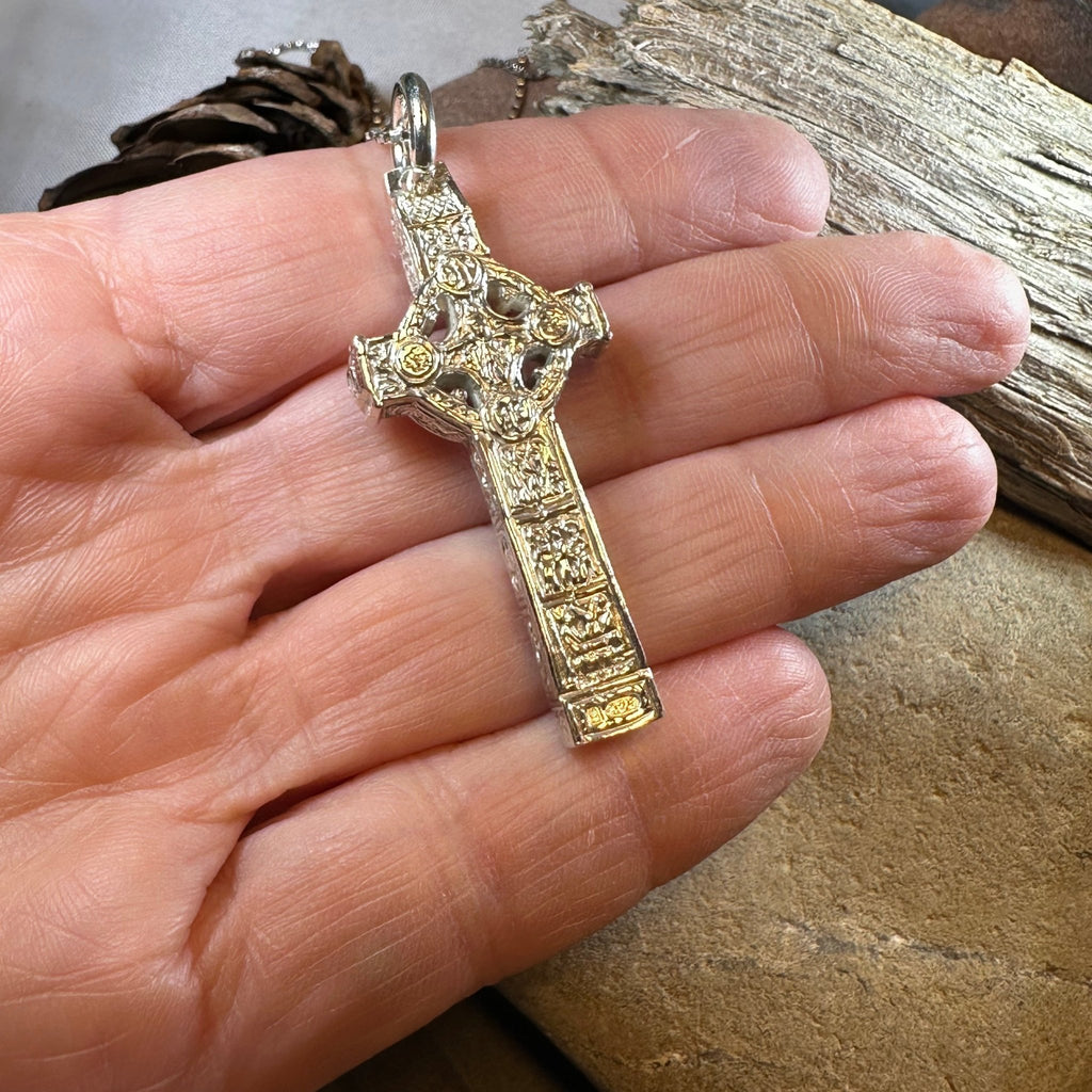 Artisan Irish Clonmacnoise Cross Necklace - Made in Ireland Pendant La Vie Bien Artisan Irish Clonmacnoise Cross Necklace - Made in Ireland