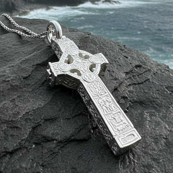 Artisan Irish Clonmacnoise Cross Necklace - Made in Ireland Pendant La Vie Bien Artisan Irish Clonmacnoise Cross Necklace - Made in Ireland