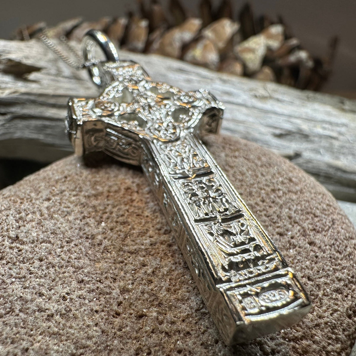 Artisan Irish Clonmacnoise Cross Necklace - Made in Ireland Pendant La Vie Bien Artisan Irish Clonmacnoise Cross Necklace - Made in Ireland
