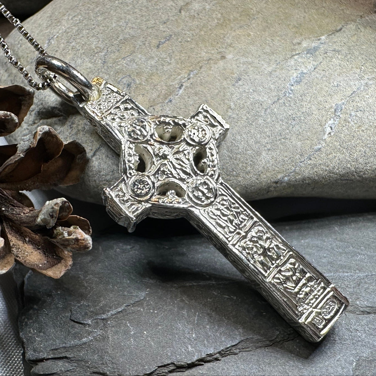 Artisan Irish Clonmacnoise Cross Necklace - Made in Ireland Pendant La Vie Bien Artisan Irish Clonmacnoise Cross Necklace - Made in Ireland