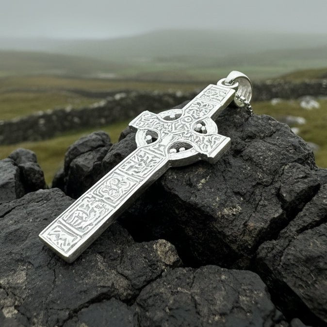 Artisan Irish Durrow Cross Necklace - Handmade in Ireland Pendant La Vie Bien Artisan Irish Durrow Cross Necklace - Handmade in Ireland