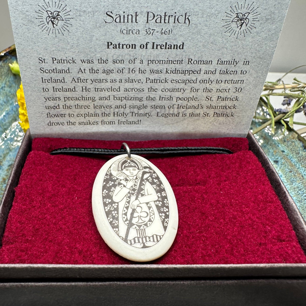 Artisan Irish Saint Patrick Necklace - Handmade in the U.S.A. Pendant La Vie Bien Artisan Irish Saint Patrick Necklace - Handmade in the U.S.A.