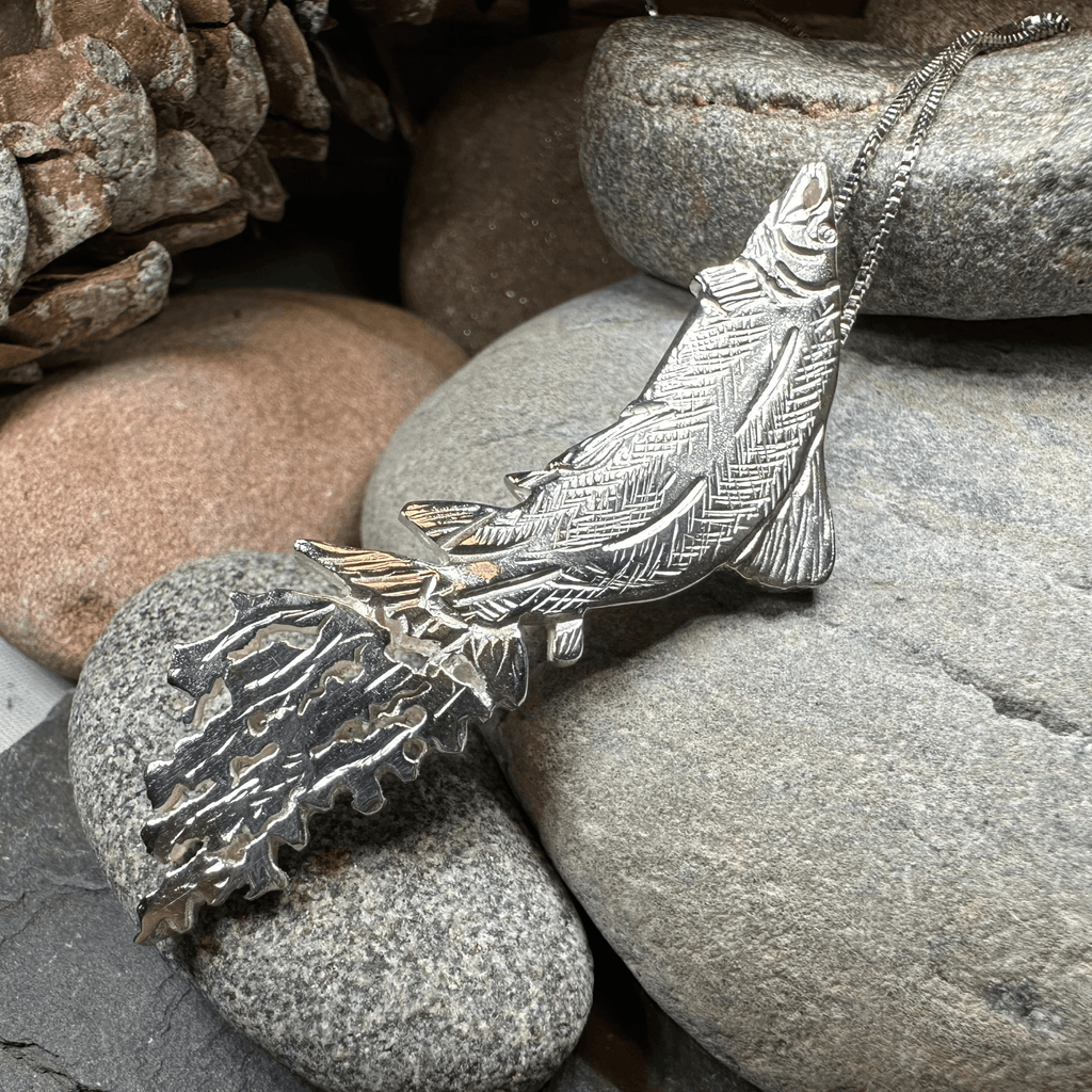 Artisan Irish Salmon of Knowledge Necklace - Made in Ireland Pendant La Vie Bien Artisan Irish Salmon of Knowledge Necklace - Made in Ireland