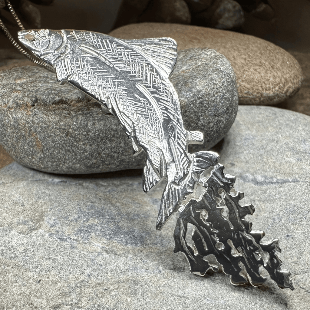 Artisan Irish Salmon of Knowledge Necklace - Made in Ireland Pendant La Vie Bien Artisan Irish Salmon of Knowledge Necklace - Made in Ireland