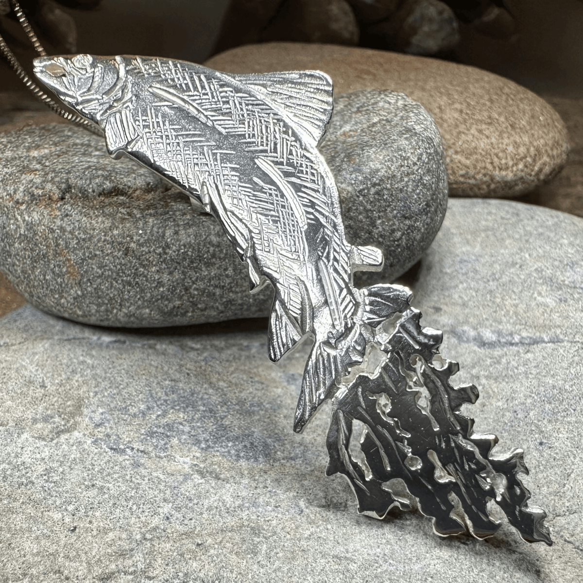 Artisan Irish Salmon of Knowledge Necklace - Made in Ireland Pendant La Vie Bien Artisan Irish Salmon of Knowledge Necklace - Made in Ireland