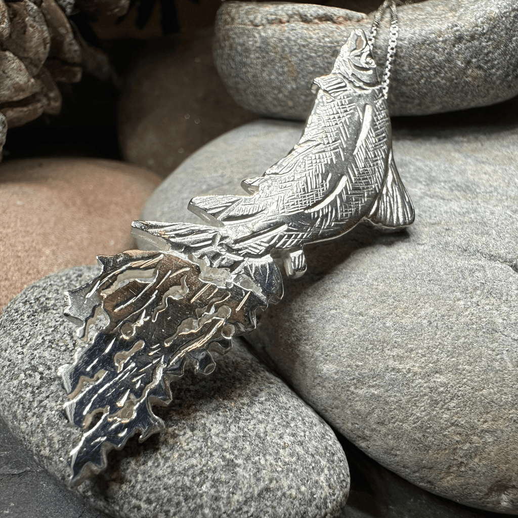 Artisan Irish Salmon of Knowledge Necklace - Made in Ireland Pendant La Vie Bien Artisan Irish Salmon of Knowledge Necklace - Made in Ireland