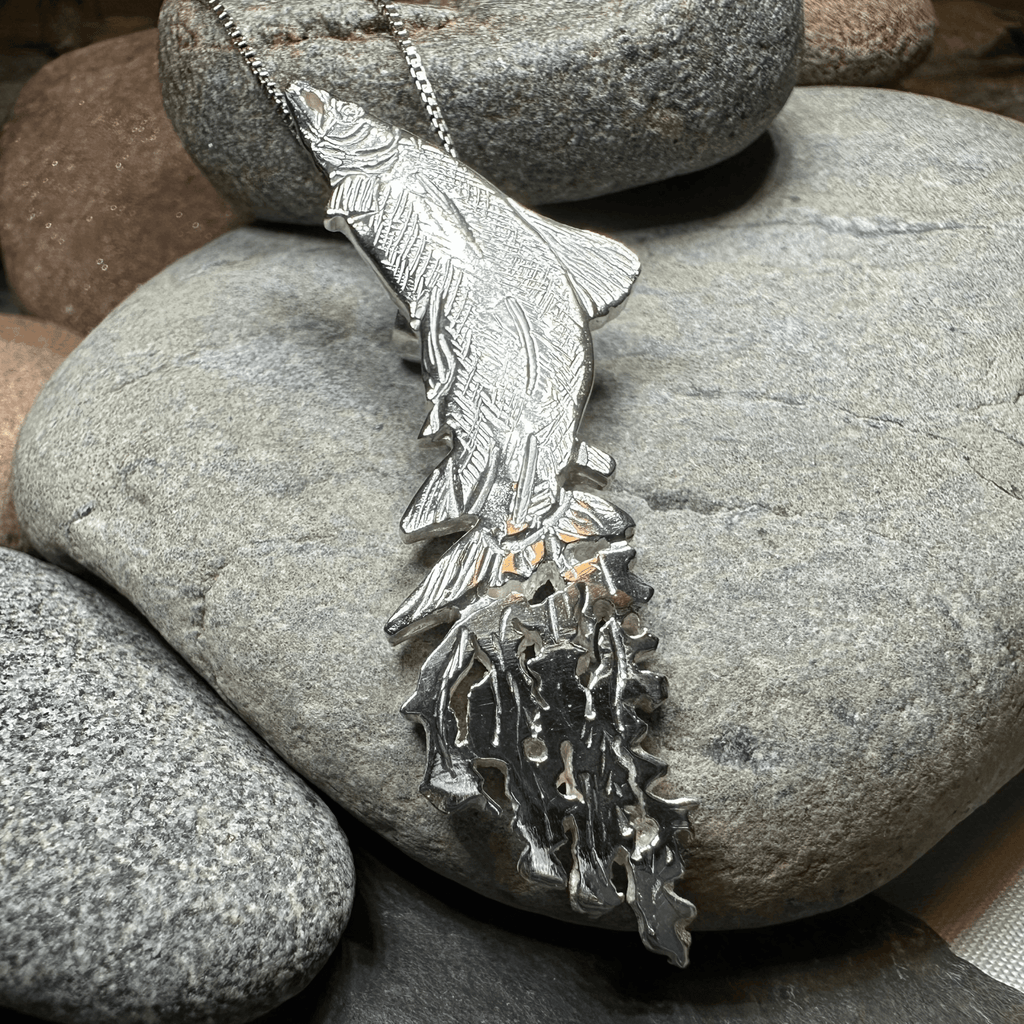 Artisan Irish Salmon of Knowledge Necklace - Made in Ireland Pendant La Vie Bien Artisan Irish Salmon of Knowledge Necklace - Made in Ireland