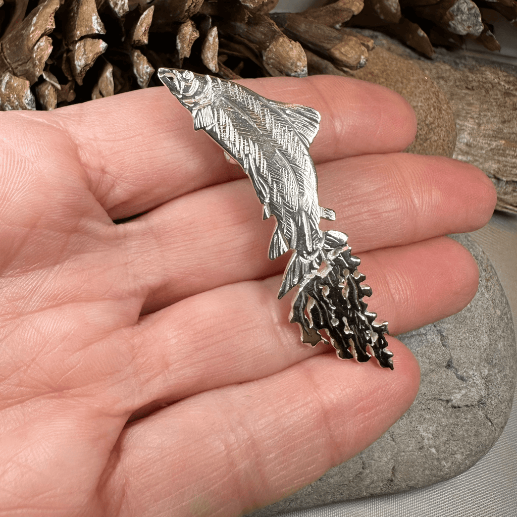 Artisan Irish Salmon of Knowledge Necklace - Made in Ireland Pendant La Vie Bien Artisan Irish Salmon of Knowledge Necklace - Made in Ireland