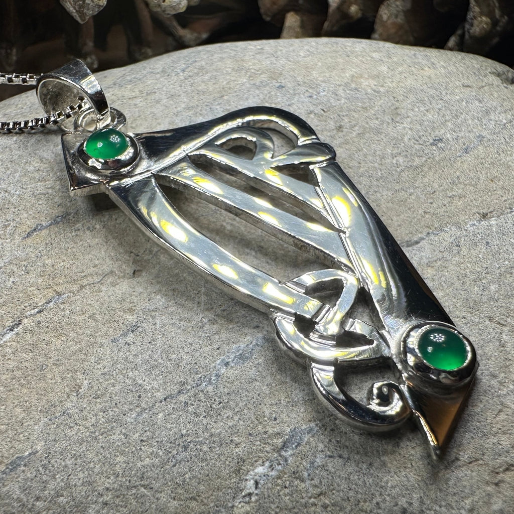Artisan Large Irish Harp Necklace - Made in Ireland Pendant La Vie Bien Artisan Large Irish Harp Necklace - Made in Ireland