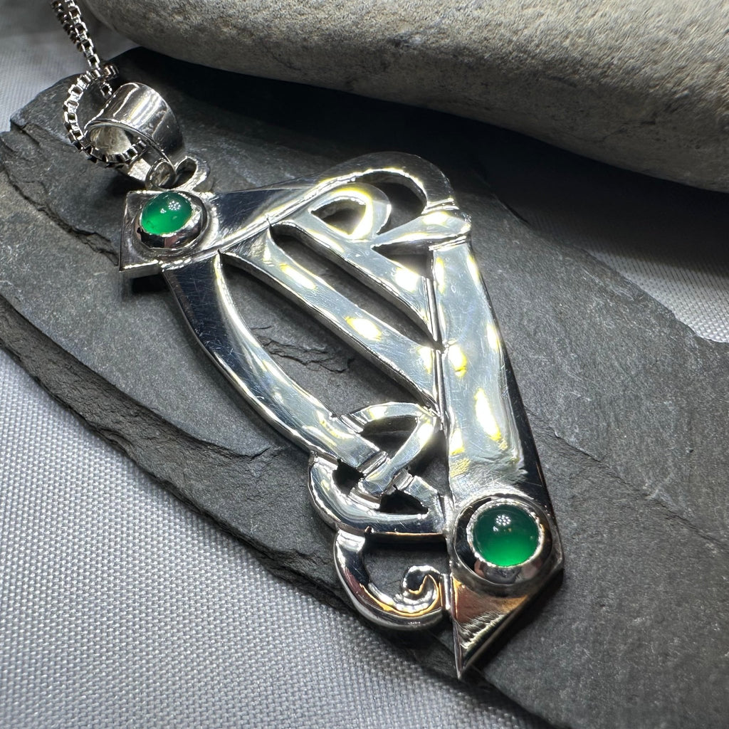 Artisan Large Irish Harp Necklace - Made in Ireland Pendant La Vie Bien Artisan Large Irish Harp Necklace - Made in Ireland