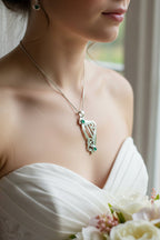 Artisan Large Irish Harp Necklace - Made in Ireland Pendant La Vie Bien Artisan Large Irish Harp Necklace - Made in Ireland