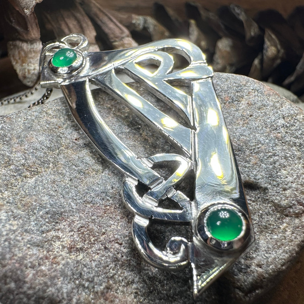 Artisan Large Irish Harp Necklace - Made in Ireland Pendant La Vie Bien Artisan Large Irish Harp Necklace - Made in Ireland