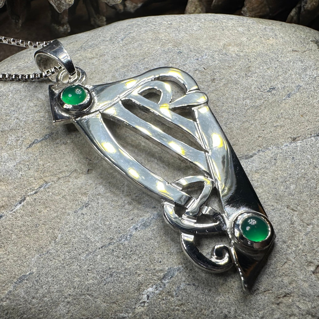 Artisan Large Irish Harp Necklace - Made in Ireland Pendant La Vie Bien Artisan Large Irish Harp Necklace - Made in Ireland