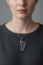 Artisan Large Irish Harp Necklace - Made in Ireland Pendant La Vie Bien Artisan Large Irish Harp Necklace - Made in Ireland