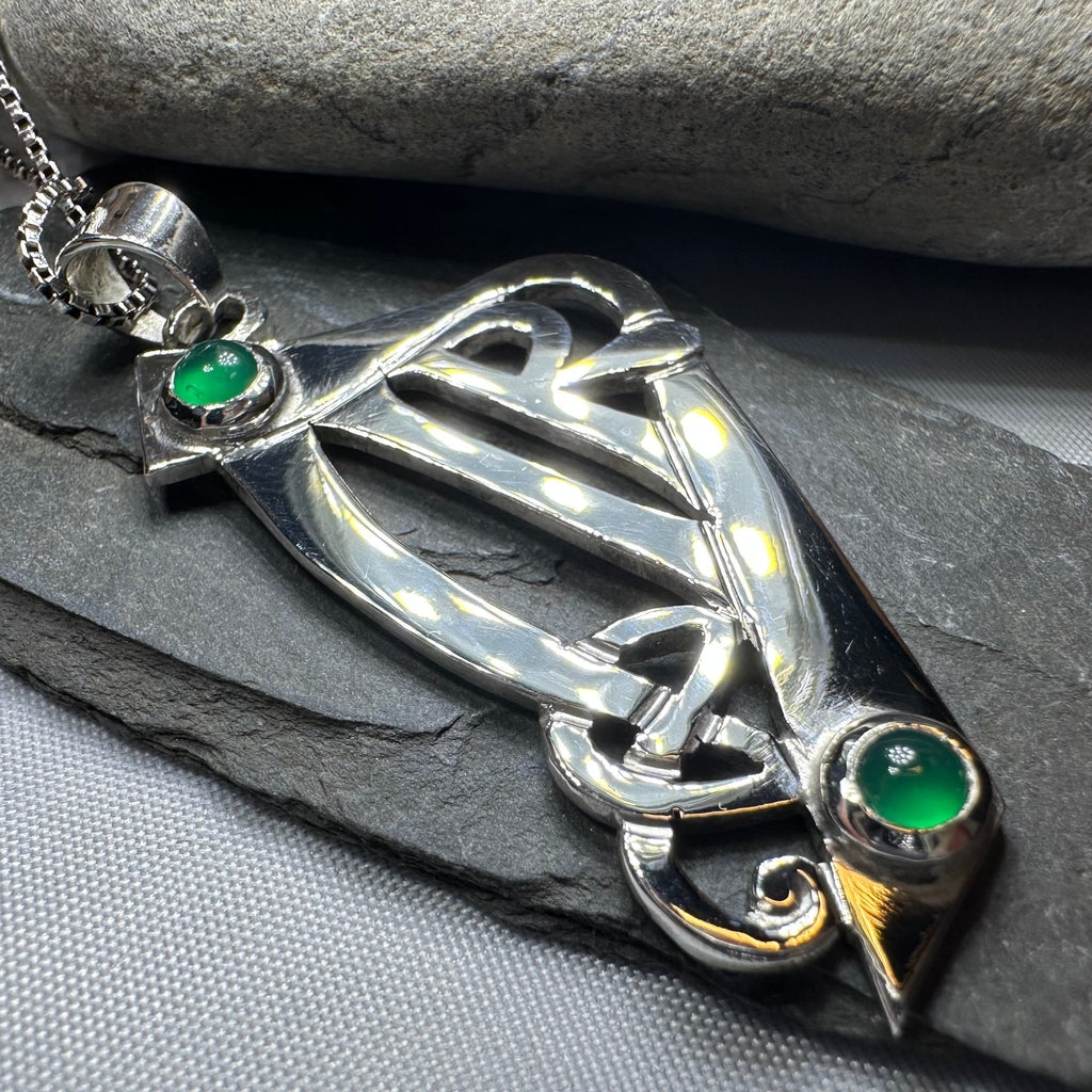 Artisan Large Irish Harp Necklace - Made in Ireland Pendant La Vie Bien Artisan Large Irish Harp Necklace - Made in Ireland