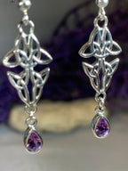Artisan Long Trinity Knot Earrings in Sterling Silver Dangle Earrings La Vie Bien Artisan Long Trinity Knot Earrings in Sterling Silver