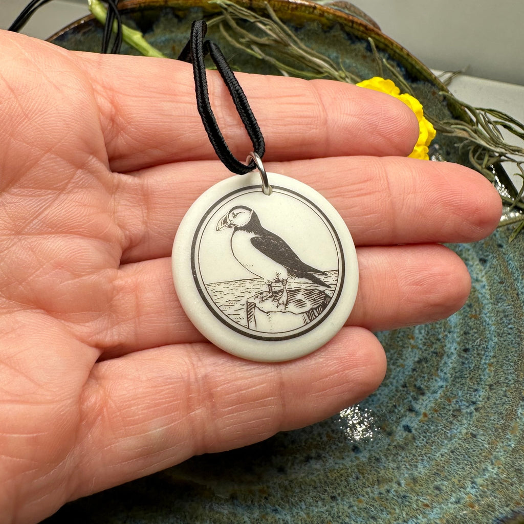 Artisan Puffin Necklace - Handmade in U.S.A. Pendant La Vie Bien Artisan Puffin Necklace - Handmade in U.S.A.