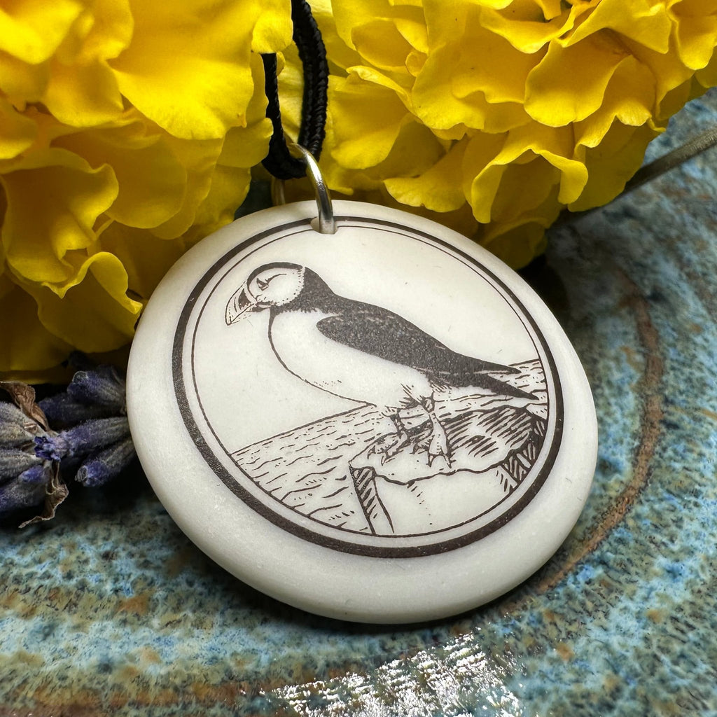 Artisan Puffin Necklace - Handmade in U.S.A. Pendant La Vie Bien Artisan Puffin Necklace - Handmade in U.S.A.