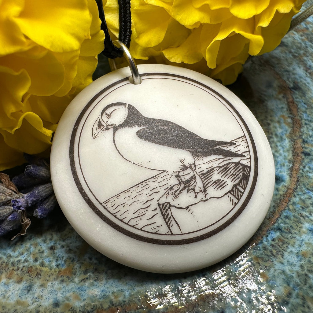 Artisan Puffin Necklace - Handmade in U.S.A. Pendant La Vie Bien Artisan Puffin Necklace - Handmade in U.S.A.