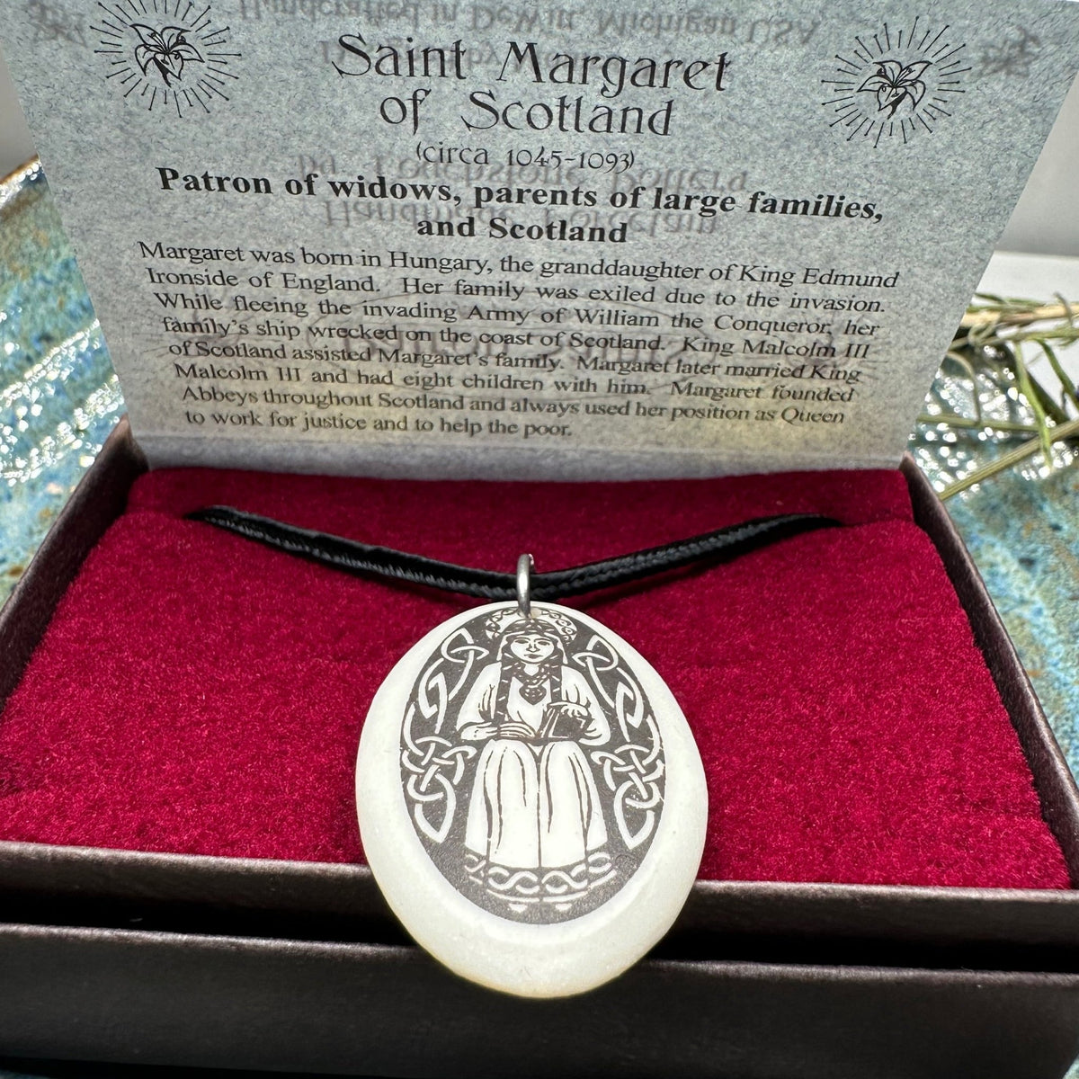 Artisan Scottish Saint Margaret Necklace - Handmade in the U.S.A. Pendant La Vie Bien Artisan Scottish Saint Margaret Necklace - Handmade in the U.S.A.