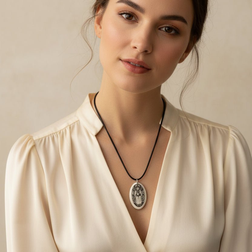Artisan Scottish Saint Margaret Necklace - Handmade in the U.S.A. Pendant La Vie Bien Artisan Scottish Saint Margaret Necklace - Handmade in the U.S.A.
