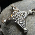 Artisan Sterling Silver Irish St. Brigid's Cross Necklace - Made in Ireland Pendant La Vie Bien Artisan Sterling Silver Irish St. Brigid's Cross Necklace - Made in Ireland
