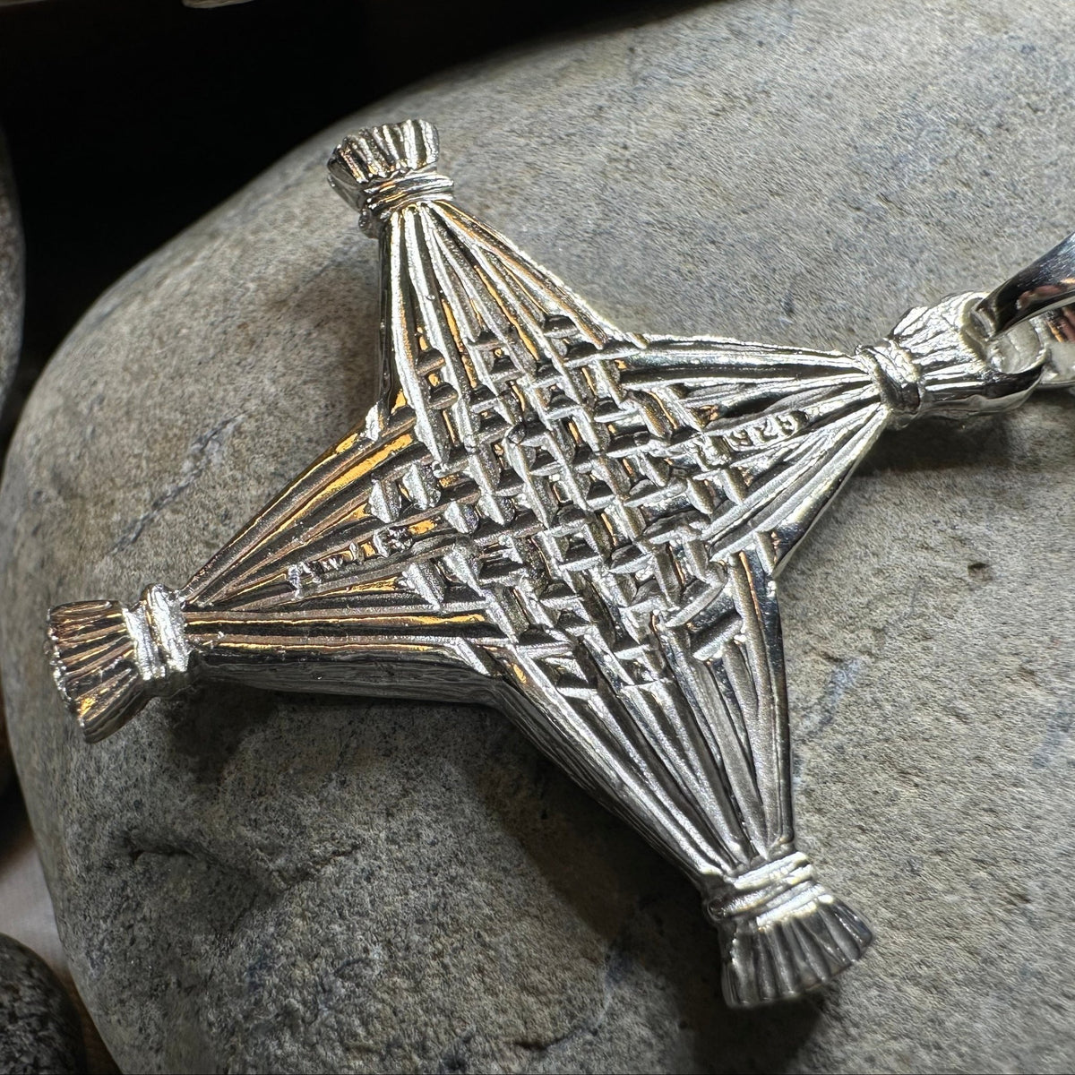Artisan Sterling Silver Irish St. Brigid's Cross Necklace - Made in Ireland Pendant La Vie Bien Artisan Sterling Silver Irish St. Brigid's Cross Necklace - Made in Ireland