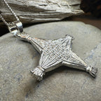 Artisan Sterling Silver Irish St. Brigid's Cross Necklace - Made in Ireland Pendant La Vie Bien Artisan Sterling Silver Irish St. Brigid's Cross Necklace - Made in Ireland