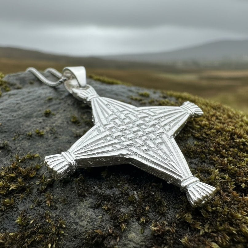 Artisan Sterling Silver Irish St. Brigid's Cross Necklace - Made in Ireland Pendant La Vie Bien Artisan Sterling Silver Irish St. Brigid's Cross Necklace - Made in Ireland