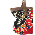 Artista Applique Textile Unique Leather Shoulder Handbag Tote - Thailand Bags La Vie Bien Artista Applique Textile Unique Leather Shoulder Handbag Tote - Thailand