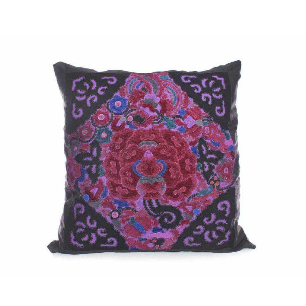 Artista Applique Vintage Geometric Cushion Cover - Thailand Decor La Vie Bien Artista Applique Vintage Geometric Cushion Cover - Thailand